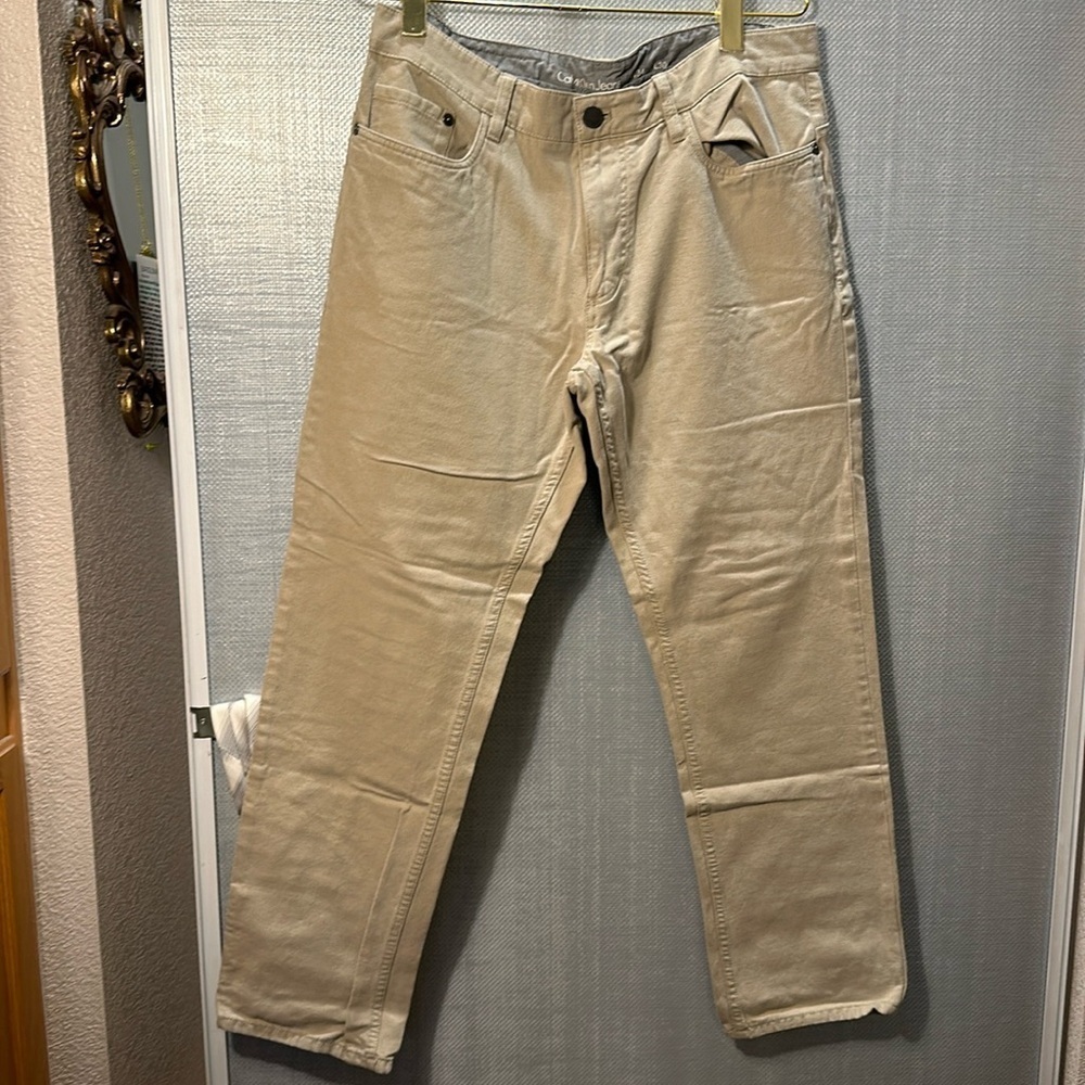 Calvin Klein Tan Denim 100% cotton Jean 34x 30